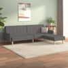 vidaXL Schlafsofa 2-Sitzer mit Fu&szlig;hocker Hellgrau Stoff