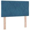 vidaXL Boxspringbett mit Matratze Dunkelblau 80 x 200 cm Samt