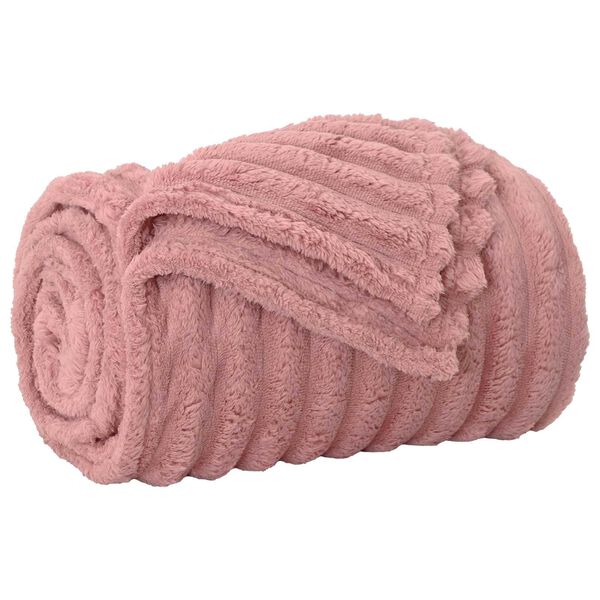 vidaXL &Uuml;berwurfdecke Rosa 240 x 220 cm Fleece