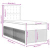 vidaXL Boxspringbett mit Matratze Hellgrau 90x200 cm Stoff