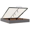 vidaXL Ottoman-Bett mit Matratzen & LEDs Grau 180x200 cm Kunstleder