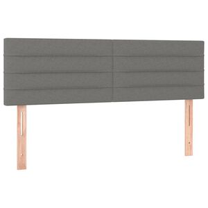 vidaXL Kopfteile Dunkelgrau 144x5x78/88 cm Stoff