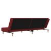 vidaXL Schlafsofa 2-Sitzer mit Fu&szlig;hocker Weinrot Stoff