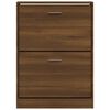 vidaXL Schuhschrank Braun Eichen-Optik 59x17x81 cm Holzwerkstoff