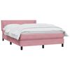 vidaXL Boxspringbett mit Matratze Rosa 140x210 cm Samt