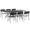 vidaXL Garten Essgruppe 7 pcs Anthrazit Stahl