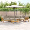 vidaXL Sofa Set mit Kissen Uni 5 pcs Taupe Massivholz Akazie