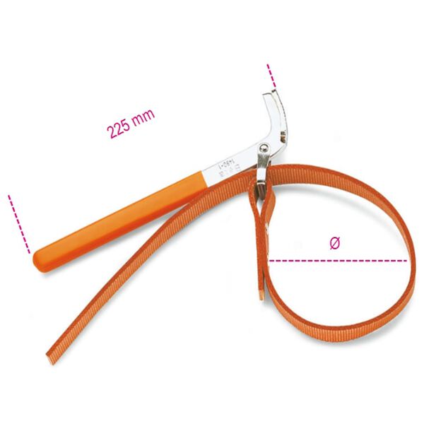 Beta Tools Bandschl&uuml;ssel f&uuml;r &Ouml;lfilter 1490/2