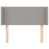 vidaXL Kopfteil mit Ohren Hellgrau 103x16x78/88 cm Stoff