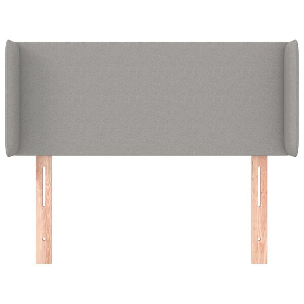 vidaXL Kopfteil mit Ohren Hellgrau 103x16x78/88 cm Stoff
