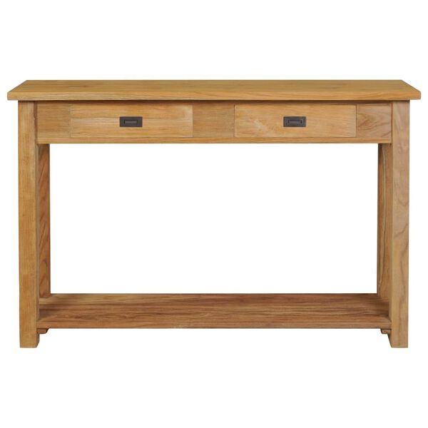 vidaXL Konsolentisch Massivholz Teak 120x30x80 cm
