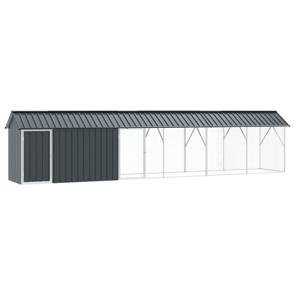 vidaXL Vogelk&auml;fig Anthrazit 630 x 103 x 142 cm Verzinkter Stahl