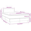 vidaXL Boxspringbett mit Matratze & LED Taupe 120x190 cm Stoff