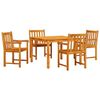 vidaXL Garten Essgruppe 5 stk. Braun Massivholz Akazie