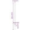 vidaXL Zaunpfosten 11 pcs Silber 160 cm Stahl