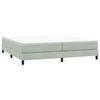 vidaXL Boxspringbett mit Matratze Hellgrau 180x220 cm Samt