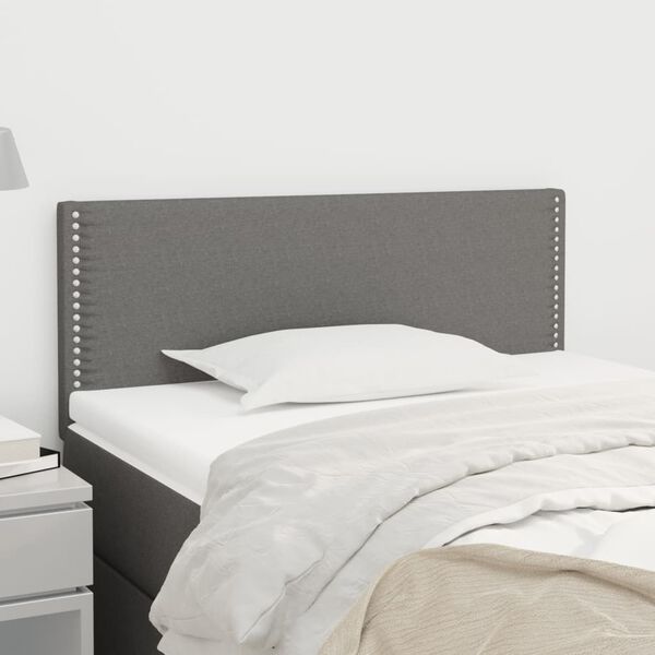 vidaXL Kopfteil Dunkelgrau 90x5x78/88 cm Stoff