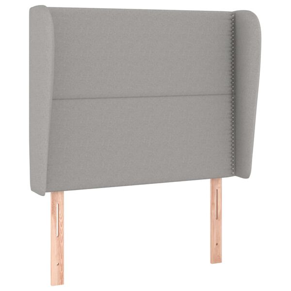 vidaXL Kopfteil mit Ohren Hellgrau 83x23x118/128 cm Stoff