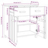 vidaXL Sideboard HAMAR Wei&szlig; 79x40x80 cm Massivholz Kiefer