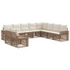 vidaXL Gartensofa-set 10 pcs Beige und Cremewei&szlig; Poly-Rattan