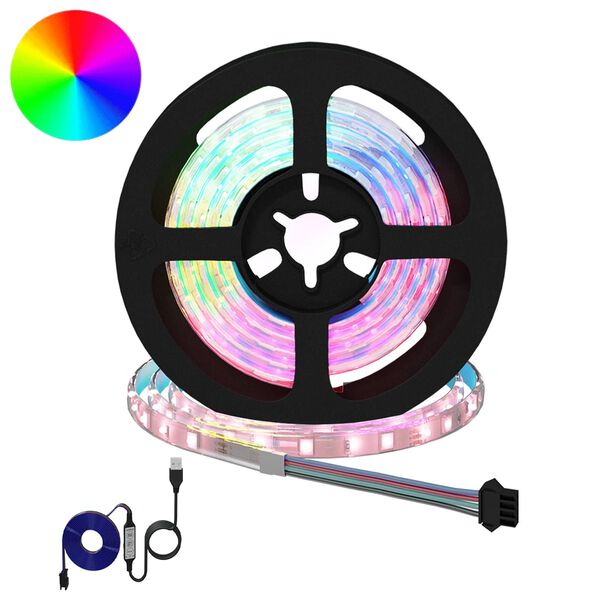 vidaXL LED Streifen 4 pcs Schwarz und Transparent 90 x 0,8 x 0,3 cm