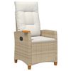 vidaXL Liegestuhl mit Teeteller 62 x 64 x 112 cm Poly-Rattan