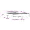 vidaXL Bettgestell Sonoma-Eiche 140x190 cm Holzwerkstoff und Metall