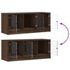 vidaXL TV-Schrank mit Glast&uuml;ren Braun Eichen-Optik 102x37x42 cm