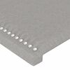 vidaXL LED Kopfteil Hellgrau 90x5x118/128 cm Stoff