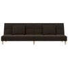 vidaXL Schlafsofa 2-Sitzer mit 2 Kissen Dunkelbraun Stoff