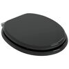 vidaXL Soft-Close Toilettensitz Schwarz 44 x 38 cm MDF-Platte