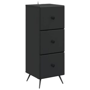 vidaXL Schubladenschrank Schwarz 33 x 34,5 x 90 cm Holzwerkstoff