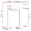 vidaXL Sideboard Schwarz Eichen-Optik 80 x 35 x 75 cm Holzwerkstoff