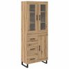 vidaXL Highboard 2 Stk. Artisan-Eiche 69,5 x 34 x 180 cm Holzwerkstoff