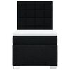 vidaXL Boxspringbett mit Matratze Schwarz 90x200 cm Stoff