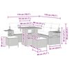 vidaXL Gartensofa-set mit Kissen 9 pcs Schwarz Poly-Rattan