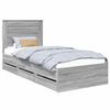 vidaXL Bettrahmen Sonoma-Grau 100 x 200 cm Ingenieurs Holz
