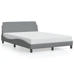 vidaXL Bettgestell "Dover" Hellgrau 120x200 cm Stoff