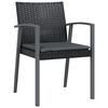 vidaXL 9-tlg. Garten-Essgruppe mit Kissen Poly Rattan und Stahl