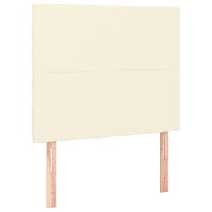 vidaXL Kopfteil Creme 100x5x118/128 cm Kunstleder