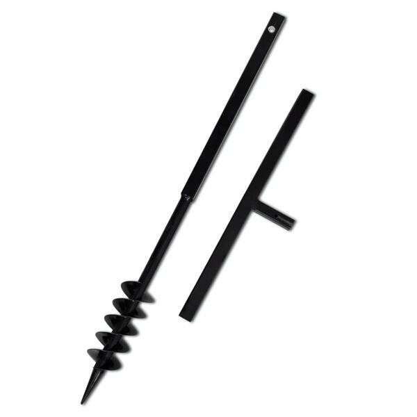 Erdbohrer mit Griff 80 mm Verl&auml;ngerungsrohr 5 m