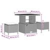 vidaXL Gartensofa-set mit Kissen 11 pcs Beige und Creme Poly-Rattan