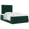 vidaXL Ottoman-Bett mit Matratzen Dunkelgr&uuml;n 120x190 cm Samt