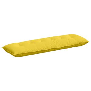 vidaXL R&uuml;ckenkissen Helles Gelb 160 x 19 x 50 cm Stoff