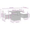 vidaXL 6-tlg. Garten-Sofagarnitur mit Kissen Beige Poly Rattan