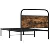 vidaXL Bettgestell ohne Matratze 90x200 cm R&auml;uchereiche Holzwerkstoff