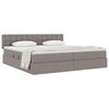 vidaXL Aufbewahrungsbett mit Matratze Taupe 200 x 200 cm Holzwerkstoff