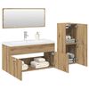 vidaXL 4-tlg. Badm&ouml;bel-Set Artisan-Eiche Holzwerkstoff