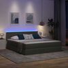vidaXL Bett mit Stauraum und LED mit LED Dunkelgrau 160 x 200 cm Stoff