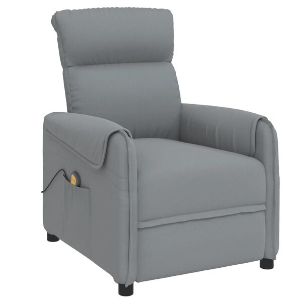 vidaXL Massagesessel Hellgrau Stoff